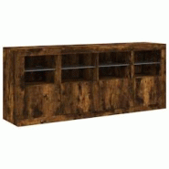 Helloshop26 - Buffet bahut commode armoire meuble de rangement organisateur cuisine salle de séjour salon avec lumières LED 163 x 37 02_0029873 - 30
