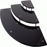 ITALCONCEPT L2G Presentoir Acrylic Noir 3 Marches 1/4 De Rond - 3616350062093