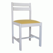 Lot de 2 chaise aradis en hêtre massif - blanc et jaune