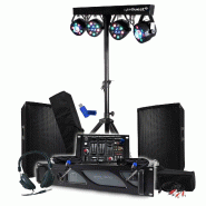 Pack Sono BM SONIC Ampli 1000W, Paire d'Enceintes Passives 2x300W, Table de Mixage, Portique 4 Lumières Xperformer+Clé 32G - 3666638038562