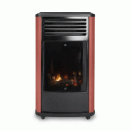 Poêle à gaz 3,4KW Rouge - Chauffage d'appoint effet Feu de bois Manhattan Sahara - rouge 5391535340088