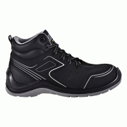 Safety Jogger - Chaussures de sécurité mi-hautes sportives antistatiques FLOW noir et blanc S3S Noir / Blanc Taille 46 - 46 noir matière synthétiq