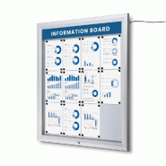 SHOWDOWN Displays Exposiciónate Vitrine Extérieure Verrouillable 12 x A4 LED SCT12xA4PHLED - argenté aluminium SCT12xA4PHLED