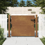 Vidaxl portail de jardin 105x105 cm acier corten 153203