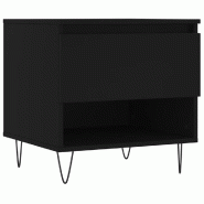 VidaXL Table basse noir 50x46x50 cm bois d’ingénierie Modèle Oslo Minimal - 830910