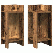 VidaXL Tables d'appoint 2 pcs avec étagère vieux bois 25,5x27x60 cm Modèle Apex Élégance Pro - 858557