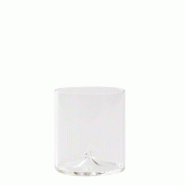 Zafferano Discobolo Tumbler Set 4 Verres En Verre Borosilicate Soufflé À La Main Transparent 34,5 Cl Design Élégant Pour Table Formelle Et Quotidi