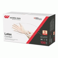 100 "WORK-INN" Gants, latex non poudré "Comfort" blanc - naturel taille S - S multicolore latex 98416