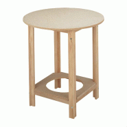 Aranaz MUEBLEAR - Table ronde avec structure en hêtre 90 x 90 x 75cm - marron Bois massif 15009