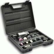 Coffret set mini meuleuse pneumatique + accessoires outils garage atelier bricolage 3402023