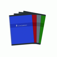 CONQUERANT Lot de 5 Cahier Sept reliure intégrale 24x32, 100p./50 feuilles 70g/m², Séyès, coloris assortis (4) - 3020120095516