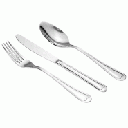 Ensemble 18 couverts Inox CŒUR (6 couteaux de table + 6 fourchettes de table + 6 cuillères de table) - Acier inoxydable 18/0 8422441300822