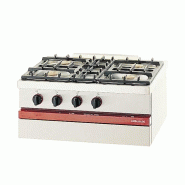 Fourneau à gaz 4 feux vifs à poser 700x650x300 mm - PCSG 740