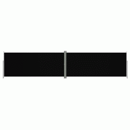 Helloshop26 - Auvent latéral rétractable 220 x 1000 cm noir 02_0007447 - noir aluminium 3000392682720