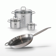 Lot de 3 Faitouts Elo Relief Solution et Poêle 32 cm - gris 3176239959758