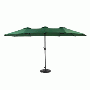 Merax parasol rectangulaire 453 x 267 cm, UPF50+, manivelle, 12 baleines acier, sans socle, vert - vert multi-matériau W2021P235014