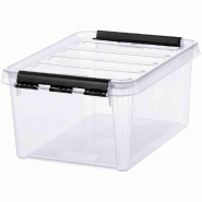 ORTHEX SmartStore Boîte de rangement CLASSIC 8 L, clips: noir - transparent plastique M21964
