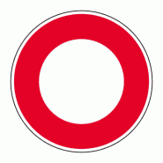 Panneau B0 - Circulation interdite dans les deux sens panneau seul