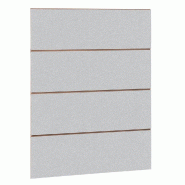 Panneau rainuré R30 L90xP120cm épaisseur 18mm - gris alu