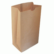 Sac kraft SOS brun 26x17x43.5 cm - par 200 - papier kraft brun 70gr
