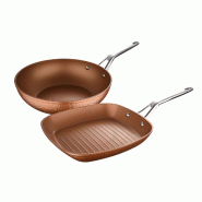 San Ignacio - Set poêle grill et wok 28 cm - inox Q4555