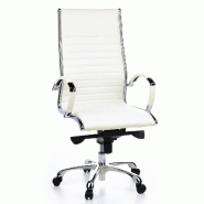 Siège de bureau / Fauteuil de direction PARMA 20, cuir blanc, chromé hjh OFFICE - blanc cuir 660510