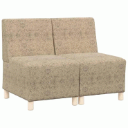 Unité de Sofa Modulaire Sans Accoudoirs 2 pcs Gris clair Modèle Vega StudioDesk Vintage - Matériau naturel 8721288279149