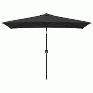 VidaXL Parasol d'extérieur avec mât en métal 300x200 cm Noir Modèle Aurora Riviera - noir 47128