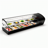 Vitrine réfrigérée à sushi SHARK - 2 niveaux - Double froid - 6 bacs GN 1/3 - 1320 mm - SK26S | Sayl Barcelona