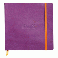Carnet souple Rhodiarama violet A5, 160p./80 feuilles ivoire 90 g/m², ligné - violet 117410C