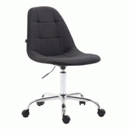 CLP Fauteuil de bureau Reims Tissu Noir - noir textile 192486001 CLP Fauteuil de bureau Reims Tissu Noir - noir textile 192486001