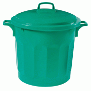 Couvercle avec poignée pour conteneur alimentaire rond HACCP 75L Gilac - Vert_0