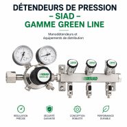 Détendeurs de pression - SIAD - Gamme GREEN LINE - Manodétendeurs et équipements de distribution