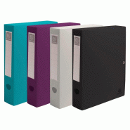 Exacompta Lot de 8 Boîte de classement TITANE, en polypro recyclé, dos de 60, coloris assortis (4) - 3130630598305