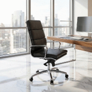 Fauteuil de Direction ETAN H - ACT' - cuir noir