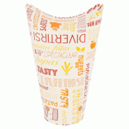 Gobelet à frites refermable Parole 660cc Ø8,5x18cm - par 50