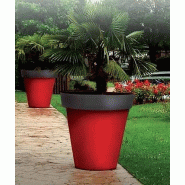 Grand pot rond déco bicolor - 3 hauteurs et diamètres disponibles - 21 coloris - Polyéthylène - Fabrication française Grand pot rond déco bicolor - 3 hauteurs et diamètres disponibles - 21 coloris - Polyéthylène - Fabrication française