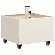 Helloshop26 - Base de parasol moderne roulable ajustable 45 x 45 x 45 cm en acier blanc 02_0058946 - blanc acier 3000240859083 Helloshop26 - Base de parasol moderne roulable ajustable 45 x 45 x 45 cm en acier blanc 02_0058946 - blanc acier 3000240859083