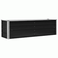Helloshop26 - Jardinière lit surélevé plantes fleurs jardin anthracite 160 x 40 x 45 cm acier galvanisé 02_0001141 - 3000075001534 Helloshop26 - Jardinière lit surélevé plantes fleurs jardin anthracite 160 x 40 x 45 cm acier galvanisé 02_0001141 - 3000075001534