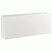 Helloshop26 - Jardinière moderne à fond ouvert 200 x 40 x 80 cm design élégant pour jardins balcons patios en acier inoxydable 02_0051515 - vert i