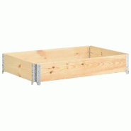 Helloshop26 - Jardinière surélevée 80 x 120 cm bois de pin solide 02_0000852 - métal 3000071861538
