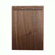 Hungry Club Porte Menu en bois à vis A4 « Le Vissé » - Noyer - Bois massif PM-V-A4-NO