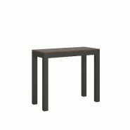 Itamoby Console Extensible 90X40/196 Cm Everyday Small Evolution Noyer Structure Anthracite - marron VE196COEVEEVO-NC-AN