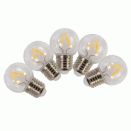 Lot de 5 ampoules led à filament clair e27 130 lm ~ 18 w