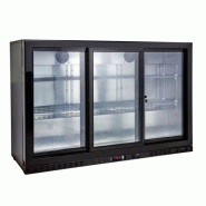 Matériel HORECA Arrière bar réfrigéré 3 portes vitrées coulissantes 289L - noir LG-320S