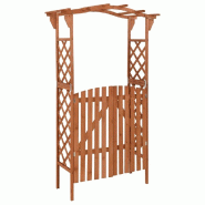 Pergola avec portail 116x40x204 cm Bois de sapin massif Modèle AbriVentilé 45 - 316389