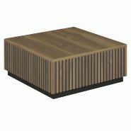 Podium pour mannequins Vertigo T01 MDF noir et olivier 60x60x25cm