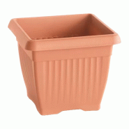 Prosperplast - Pot TERRA 7 L - 24x24x20 cm, coloris Terre cuite - orange plastique polypropylène ZA3368