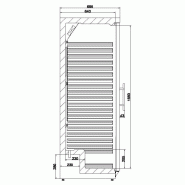 Réfrigérateur 1 porte en verre l777 7450.0562 COMBISTEEL