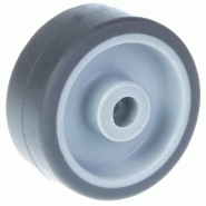 Roue de 50 mm avec caoutchouc TPR gris sur centre en polypropylène Roue de 50 mm avec caoutchouc TPR gris sur centre en polypropylène